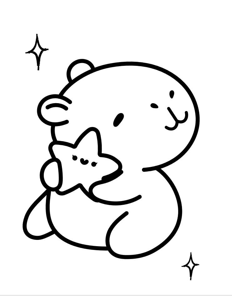 Capybara para Colorear 2