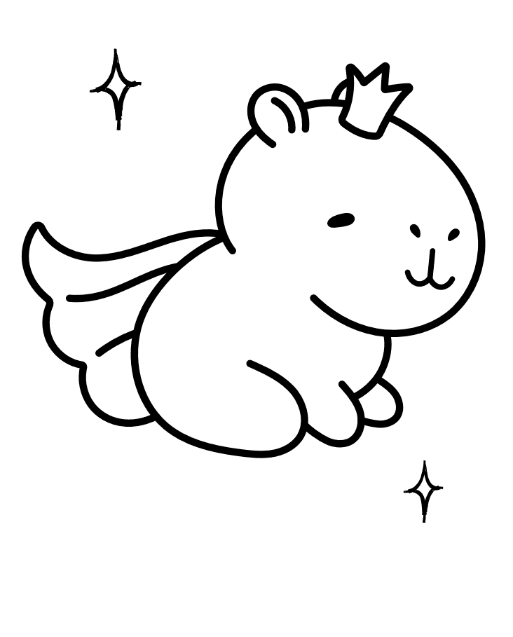 Capybara para Colorear 3