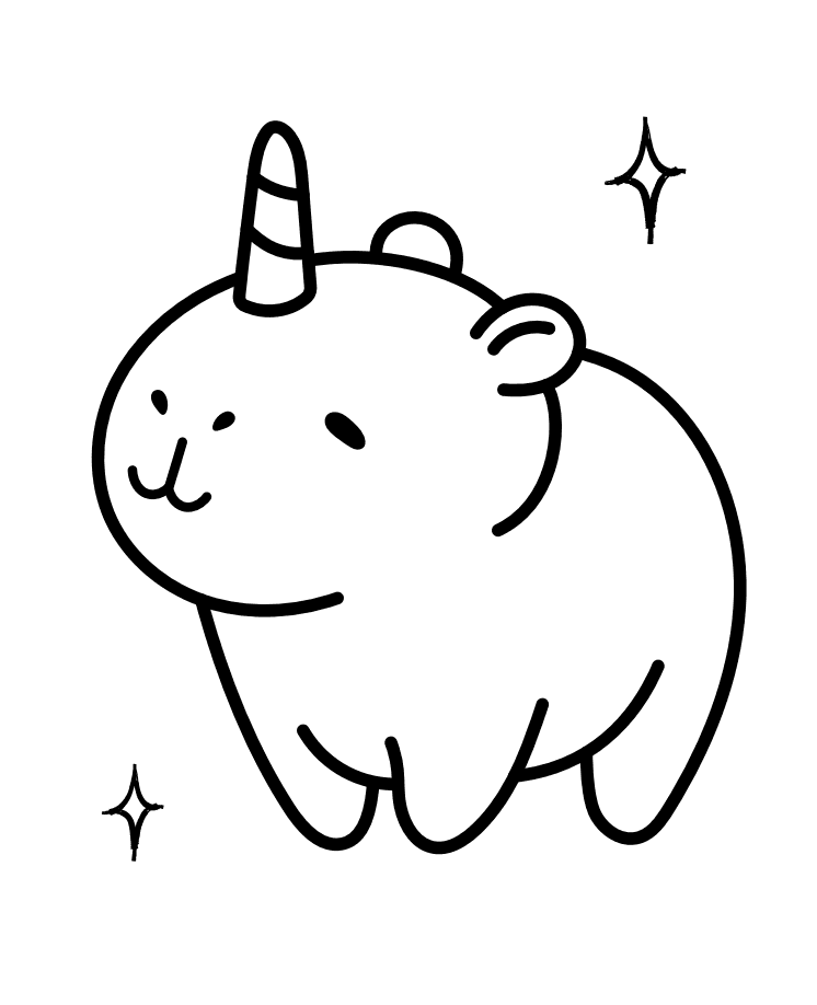 Capybara para Colorear 4