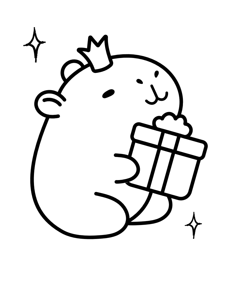 Capybara para Colorear 5