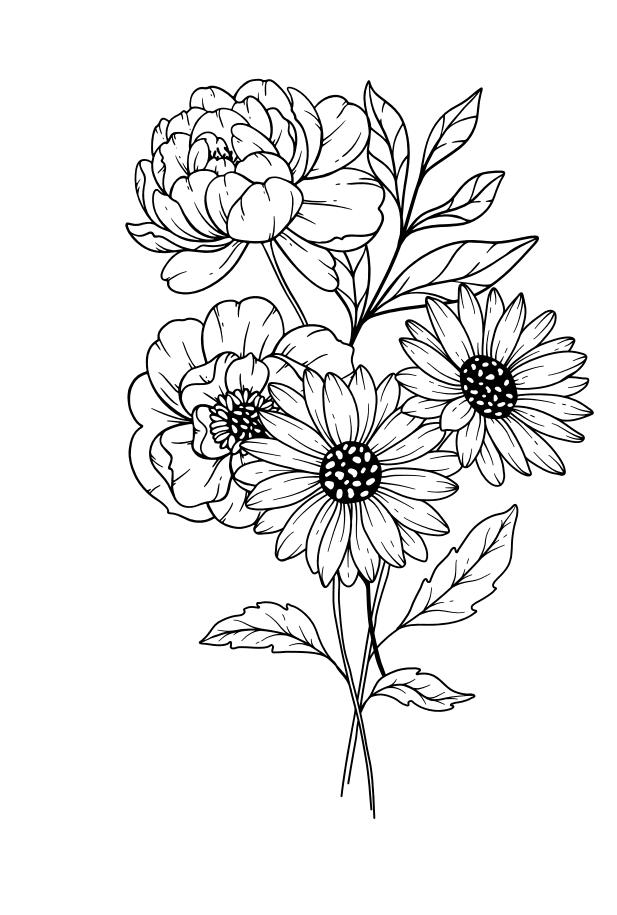 Libro Floral para Colorear 2