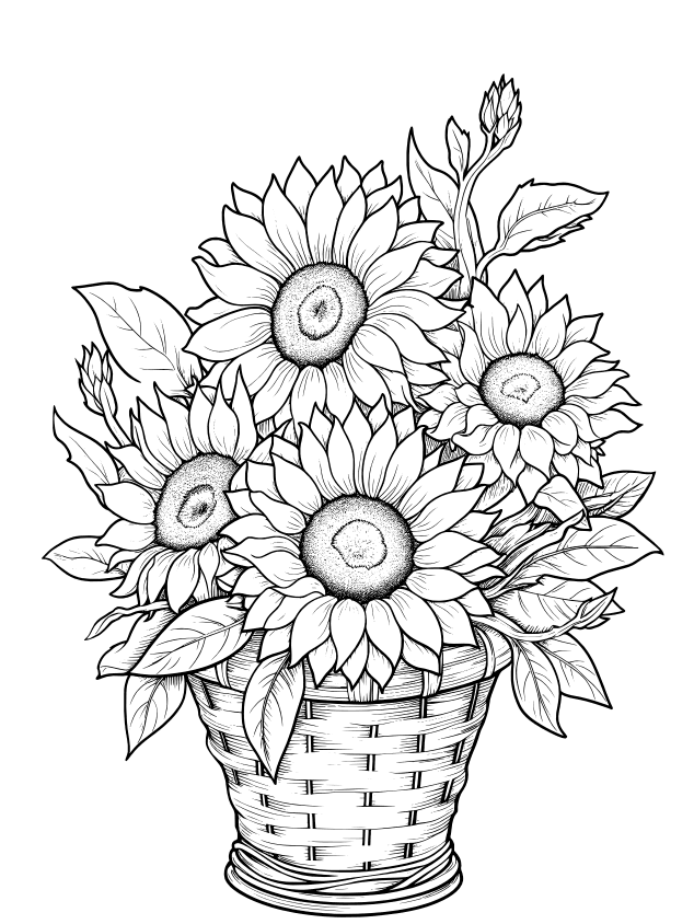 Libro Floral para Colorear 4