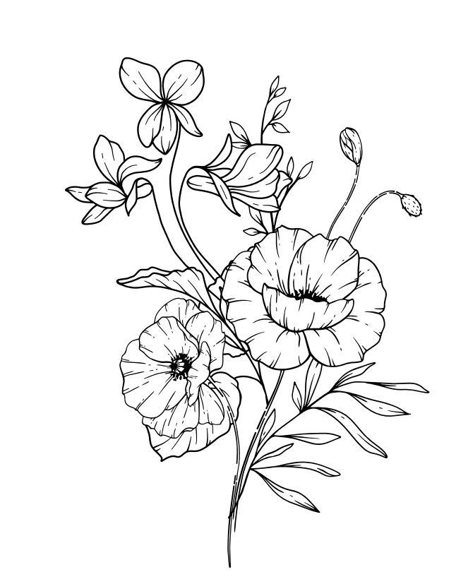 Libro Floral para Colorear 5