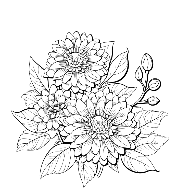 Libro Floral Infantil para Colorear 3